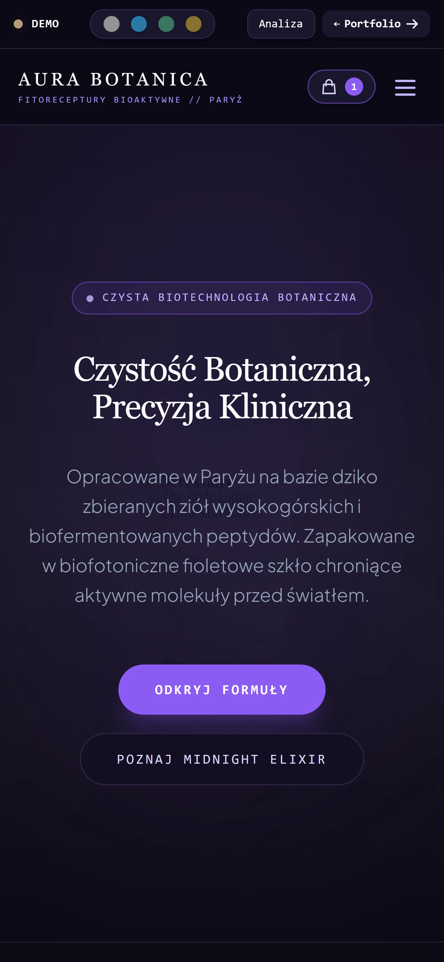 AURA Botanica rytuał - zrzut ekranu